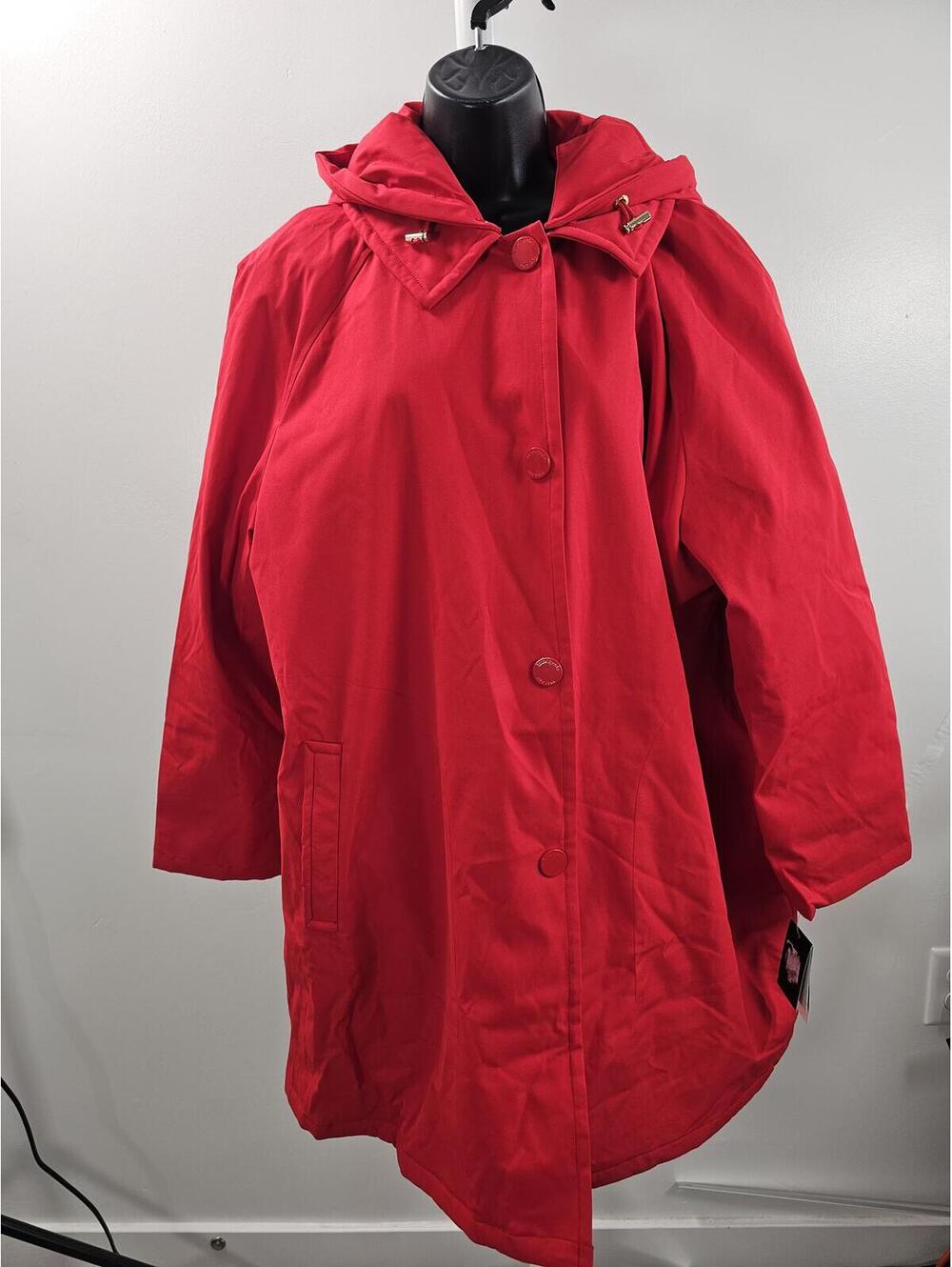 kate spade Red Hooded Rain Coat NWT XXL